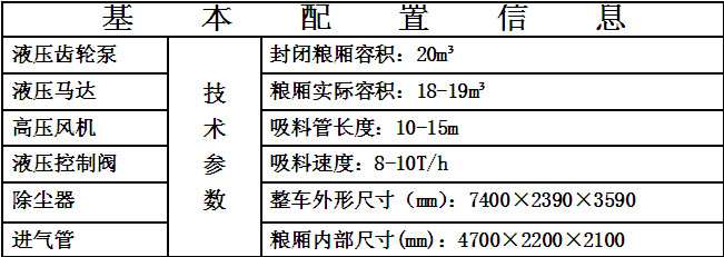 福田奥铃20方散装粮食运输车